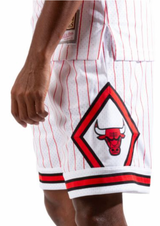 Men's Mitchell & Ness Chicago Bulls Hardwood Classic White Reload Swingman Shorts - Pro Jersey Sports