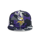 Men's Minnesota Vikings New Era Camo 2022 NFL Training Camp Official 9FIFTY Snapback Adjustable Hat - Pro Jersey Sports