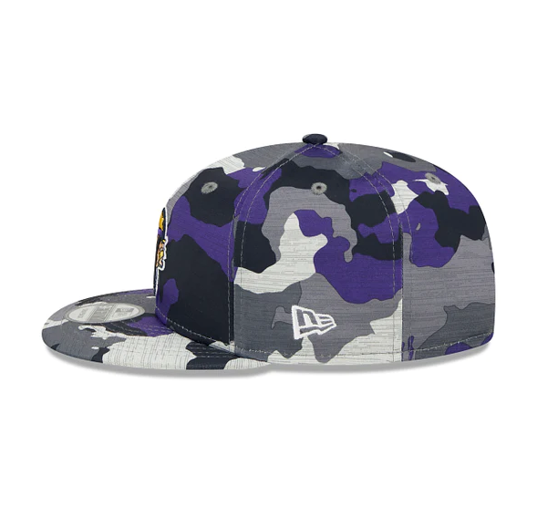 Men's Minnesota Vikings New Era Camo 2022 NFL Training Camp Official 9FIFTY Snapback Adjustable Hat - Pro Jersey Sports