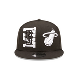 Miami Heat New Era Black 2022 NBA Draft 9FIFTY Snapback Hat - Pro Jersey Sports