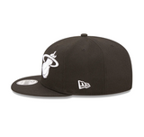 Miami Heat New Era Black 2022 NBA Draft 9FIFTY Snapback Hat - Pro Jersey Sports