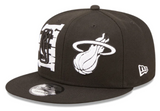 Miami Heat New Era Black 2022 NBA Draft 9FIFTY Snapback Hat - Pro Jersey Sports