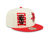 Houston Rockets New Era 2022 NBA Draft 9FIFTY Snapback Adjustable Hat - Cream/Red - Pro Jersey Sports