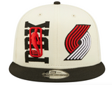 Portland Trail Blazers New Era 2022 NBA Draft 9FIFTY Snapback Adjustable Hat - Cream/Blue - Pro Jersey Sports