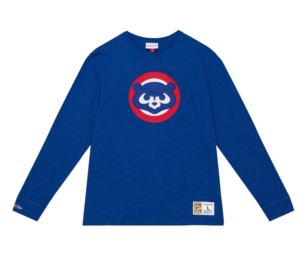 Men's Chicago Cubs Cooperstown Collection Royal Blue Legendary Slub Long Sleeve Tee