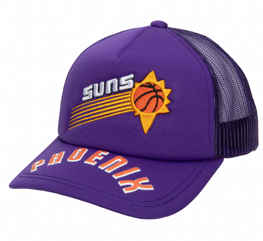 Mens Phoenix Suns NBA Puff The Magic Trucker Mitchell & Ness Snapback Hat