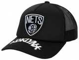 Mens Brooklyn Nets NBA Puff The Magic Trucker Mitchell & Ness Snapback Hat - Pro Jersey Sports