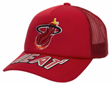 Mens Miami Heat NBA Puff The Magic Trucker HWC Mitchell & Ness Snapback Hat - Pro Jersey Sports