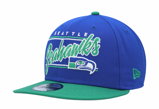 Seattle Seahawks Retro New Era Team Script 2 Tone 9FIFTY Snapback Hat - Pro Jersey Sports