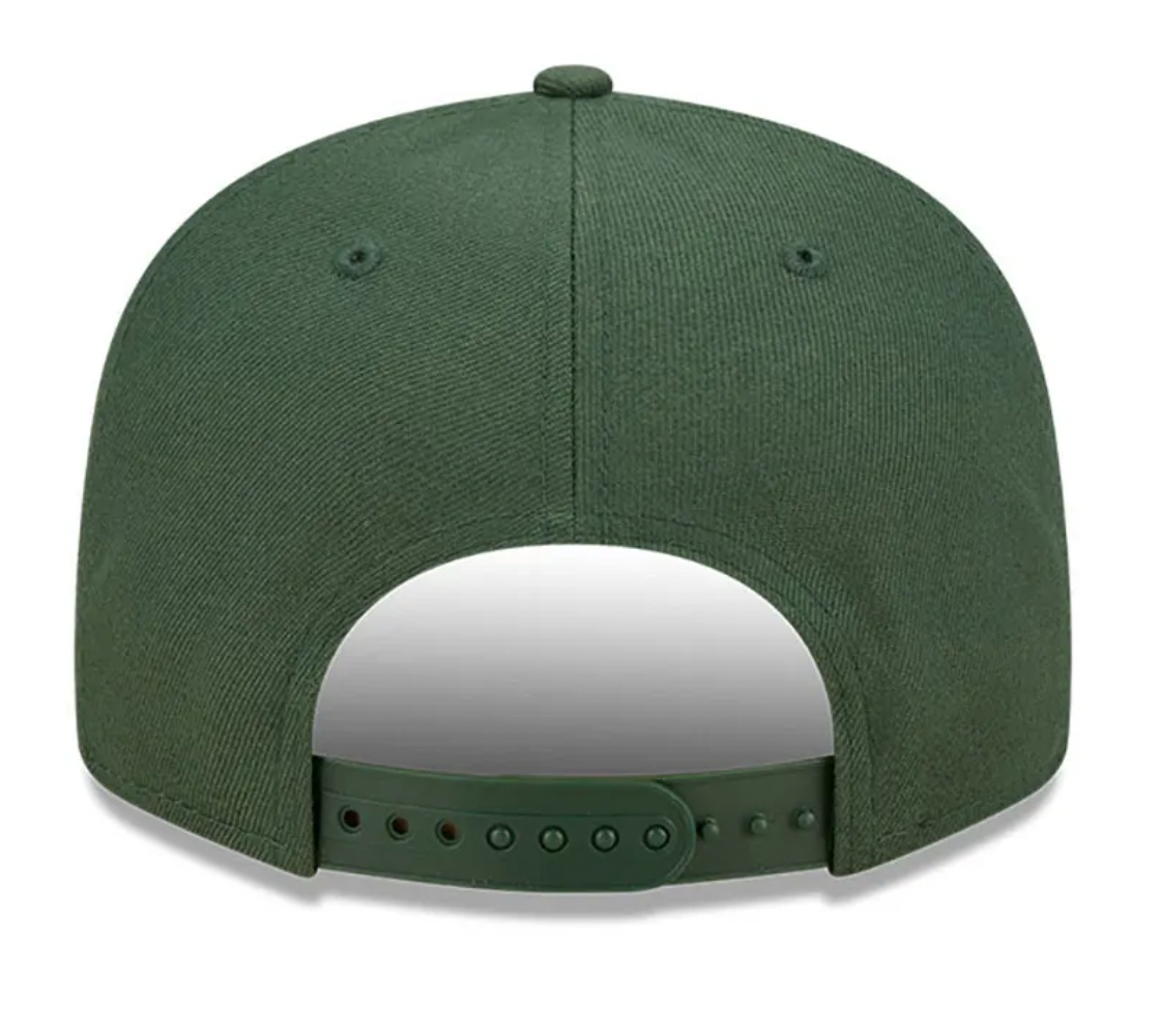 Mens Green Bay Packers New Era Green Script 9FIFTY Snapback Hat - Pro Jersey Sports
