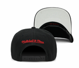 Mens NBA Atlanta Hawks Black Mitchell And Ness Basic Core Snapback Hat - Pro Jersey Sports