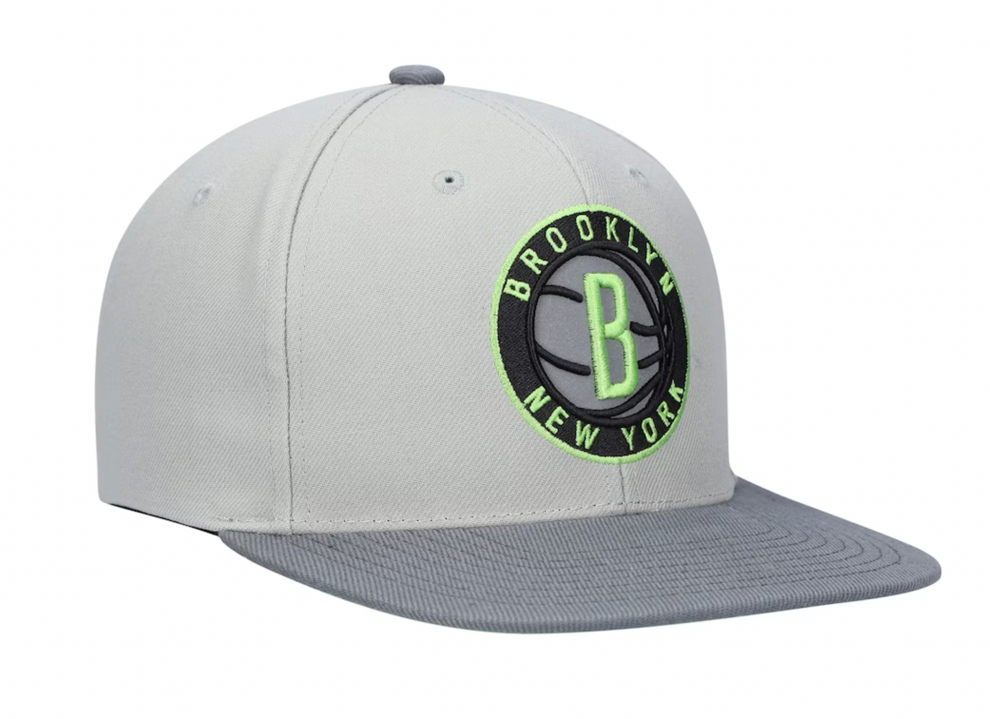 Men's Mitchell & Ness Brooklyn Nets NBA Green Bean Adjustable Snapback Hat