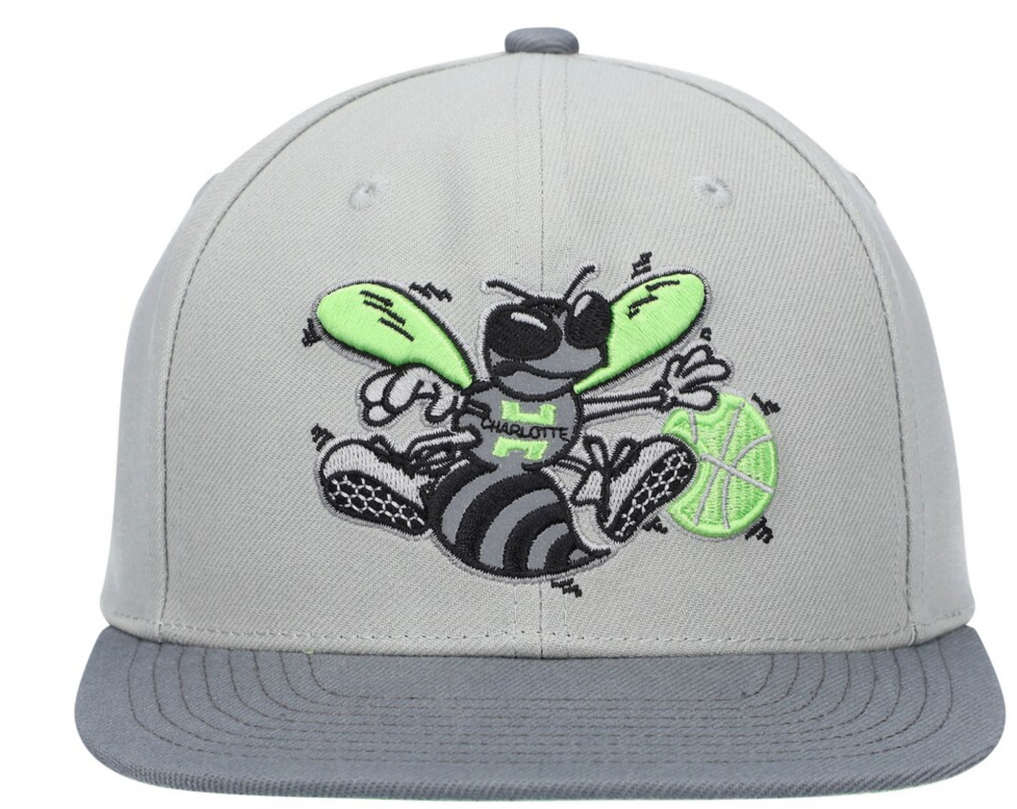 Men's Mitchell & Ness Charlotte Hornets NBA Green Bean Adjustable Snapback Hat
