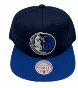 Men's Dallas Mavericks NBA Core Basic Navy 2 Tone Mitchell & Ness Snapback Hat - Pro Jersey Sports