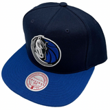 Men's Dallas Mavericks NBA Core Basic Navy 2 Tone Mitchell & Ness Snapback Hat - Pro Jersey Sports