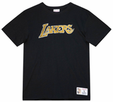 Men's Los Angeles Lakers NBA Legendary Slub Black Tee By Mitchell And Ness - Pro Jersey Sports