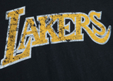 Men's Los Angeles Lakers NBA Legendary Slub Black Tee By Mitchell And Ness - Pro Jersey Sports