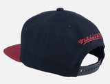 Men's Miami Heat Mitchell & Ness NBA Core Basic Black/Maroon Snapback Hat - Pro Jersey Sports