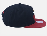 Men's Miami Heat Mitchell & Ness NBA Core Basic Black/Maroon Snapback Hat - Pro Jersey Sports