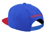 Philadelphia 76ers 2-Tone Blue/Red 2.0 Snapback Hat By Mitchell And Ness - Pro Jersey Sports