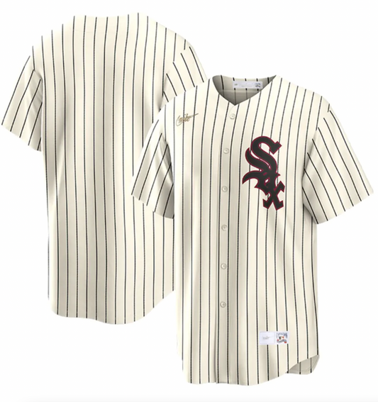 Men's Chicago White Sox Cooperstown Turn Back The Clock 1959 Home Cream/Black NIKE Blank Replica Jersey