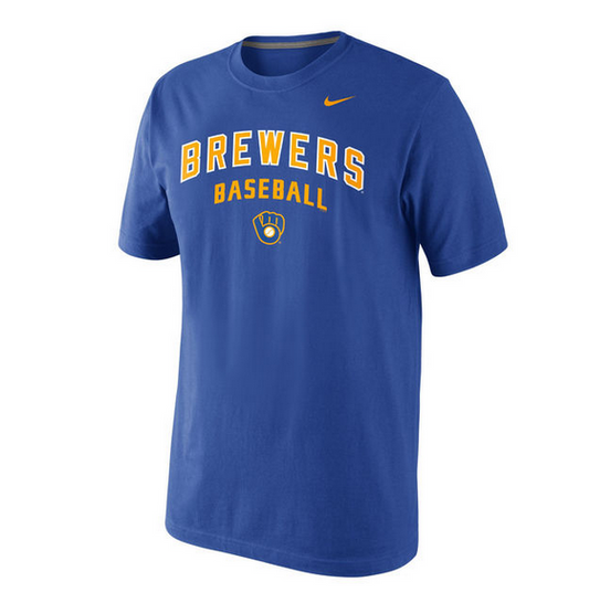 Men's Milwaukee Brewers Nike Royal Home Practice T-Shirt - Pro Jersey Sports