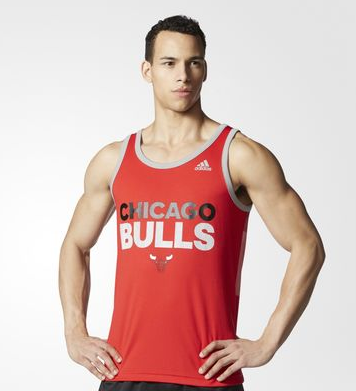 Men's Chicago Bulls adidas Red Tip-Off climalite Tank Top