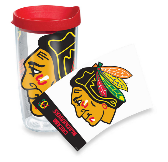 Tervis® Chicago Blackhawks 24 Oz. Wrap Tumbler with Red Lid - Pro Jersey Sports