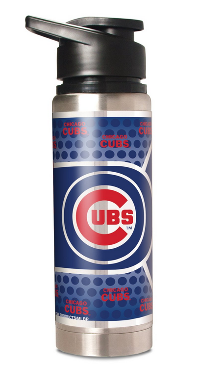 Chicago Cubs 20 Oz. Double Wall Stainless Steel Water Bottle by Great American Product - Pro Jersey Sports