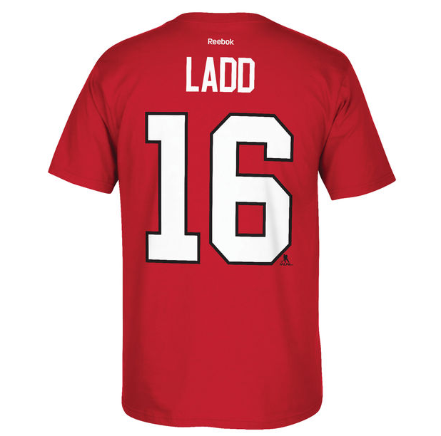 Andrew Ladd Chicago Blackhawks Name And Number Tee By Reebok - Pro Jersey Sports - 3