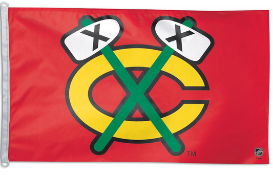 Chicago Blackhawks TOMAHAWK Flag - Team 3' X 5' - Pro Jersey Sports