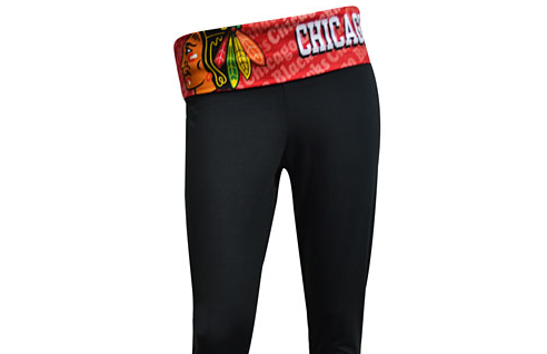 Chicago Blackhawks Cameo Fold Over Capri Leggings By Concepts Sport - Pro Jersey Sports