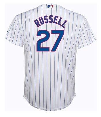 Chicago Cubs Addison Russell Youth Screen Print Home Replica Jersey