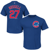 Addison Russell Chicago Cubs Youth Player Tee By Majestic - Pro Jersey Sports