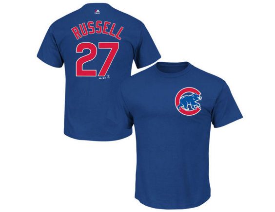 Addison Russell Chicago Cubs Child Player Tee By Majestic - Pro Jersey Sports