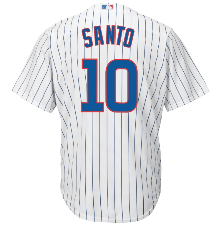 Majestic Men's Replica Chicago Cubs Ron Santo #10 Cool Base Home White Jersey With Pro Lettering - Pro Jersey Sports - 2