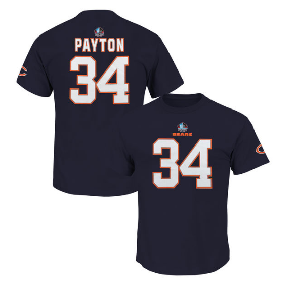 Walter Payton Chicago Bears Hall Of Fame Eligible Receiver Player Tee - Pro Jersey Sports - 1