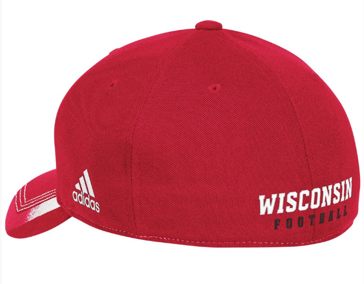 Wisconsin Badgers Adidas Coach's 14 Sideline Flex fit Hat - Pro Jersey Sports - 2