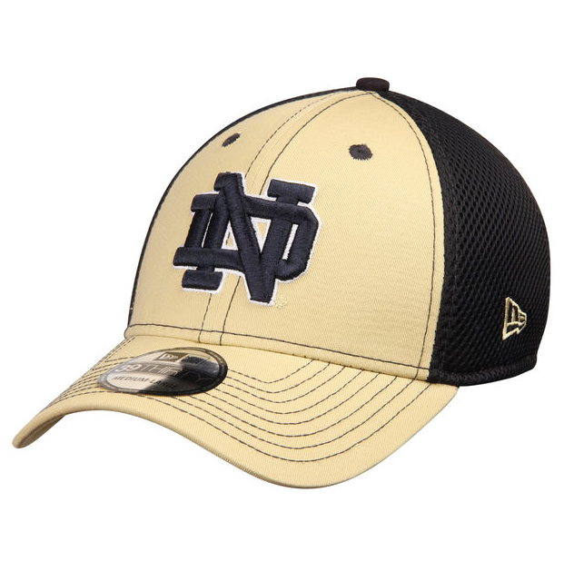 New Era Gold/Navy Notre Dame Fighting Irish Team Front Neo 39THIRTY Flex Hat - Pro Jersey Sports - 3