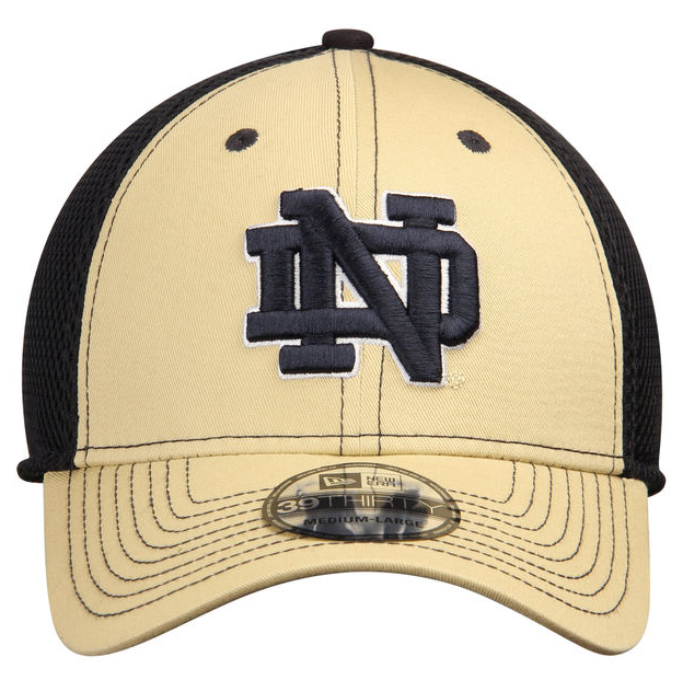 New Era Gold/Navy Notre Dame Fighting Irish Team Front Neo 39THIRTY Flex Hat - Pro Jersey Sports - 2