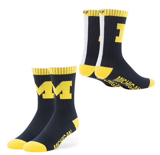 Michigan Wolverines Duster Sport Socks - Pro Jersey Sports