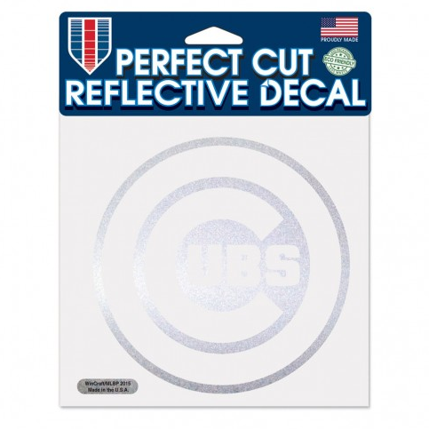Chicago Cubs Reflective 6X6 Perfect Cut Decal By Wincraft - Pro Jersey Sports