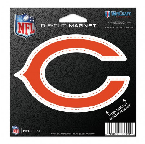 Chicago Bears 4"X4" Die Cut Magnet By Wincraft - Pro Jersey Sports