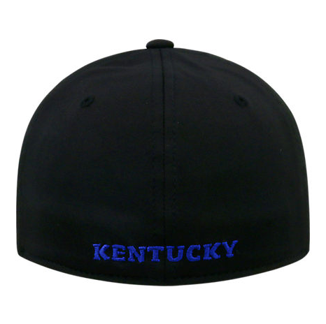 Kentucky Wildcats Black  NCAA TOW "Rails" Stretch Fit Performance Mesh Hat