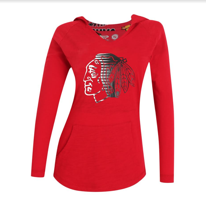 Chicago BlackhawksWomens Sweep Hooded Top By Concepts Sport - Pro Jersey Sports - 1