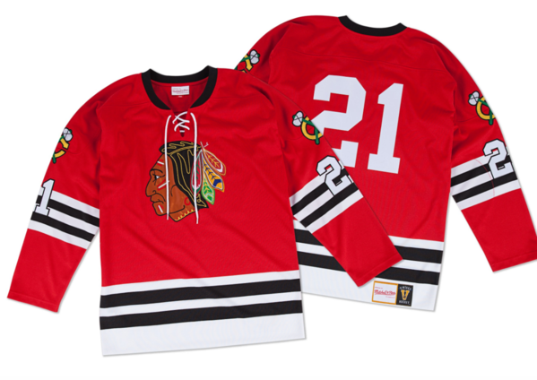 Stan Mikita Chicago Blackhawks 1960-61 Authentic Jersey By Mitchell & Ness, RED, 40