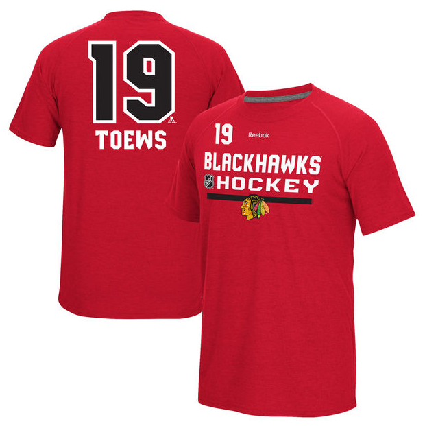 Child Chicago Blackhawks Jonathan Toews Reebok Red Freeze Speedwick Name & Number T-Shirt - Pro Jersey Sports - 1