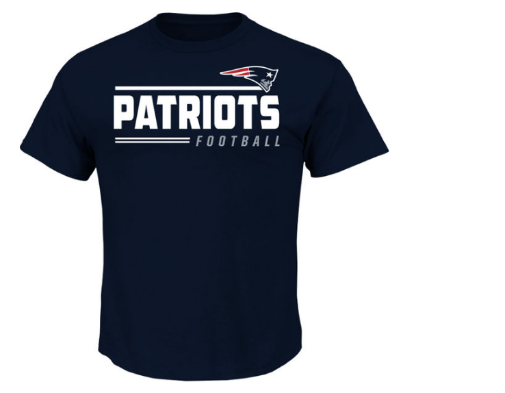 New England Patriots Mens Line of Scrimmage Short Sleeve Crew Neck Tee - Pro Jersey Sports