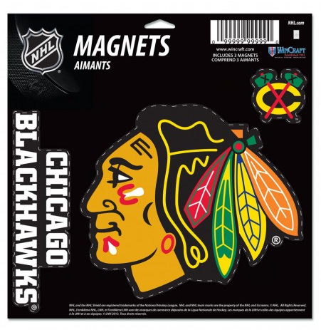 Chicago Blackhawks 11X11 3 Pack Magnet Sheet By Wincraft - Pro Jersey Sports