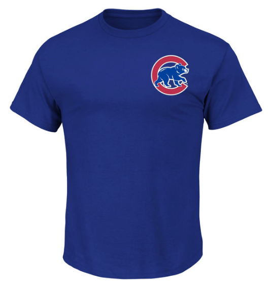 Youth MLB Chicago Cubs Kyle Schwarber Majestic Royal Name & Number T-Shirt